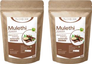 FLORECER Mulethi Powder Organic For Face And Skin- Pack Of 2 (Each 100 Gram)