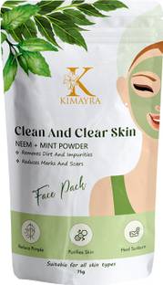 KIMAYRA Organic Neem + Mint Skincare Face Pack Powder For Pimple/Acne free/Tanning Skin