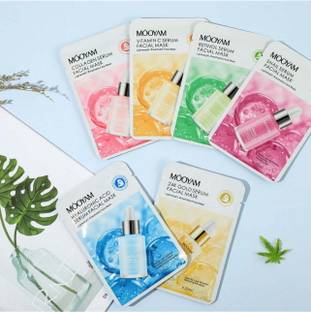 Mooyam korean glass face sheet mask oack of 6