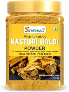 Srishma Kasturi Haldi Powder For Glowing Face, Skin, 100% Natural - All Skin Types