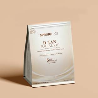 SPRING H2O D-Tan Anti Aging Facial Kit For Whitening With Tan Removal & Deep Cleansing
