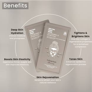 ZEROHARM NuEssentials Nourishing & Hydrating Melting Collagen Face Mask Sheet | 5 Pouches