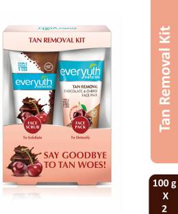 Everyuth Naturals Naturals Dtan choco cherry face Scrub & Face Pack 100gm combo Pack
