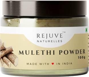 Rejuve Naturelles Premium Mulethi Powder 100g Jar for hair, skin and Face | Licorice Powder