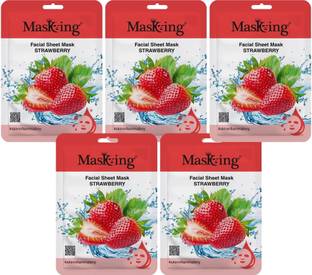 MasKing Beauty Facial Sheet Mask Strawberry Pack Of 5