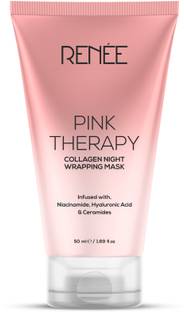 Renee Pink Therapy Collagen Night Wrapping Face Mask, Hydrates, Repairs Improves Skin
