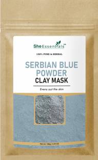 She Essentials Serbian/Cambrian Blue Clay Powder For Facial masks, Face and body Exfoliant
