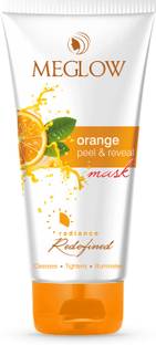 meglow Orange Peel & Rose Water Face Mask for Dull & Tired Skin-Brightens & Removes Tan