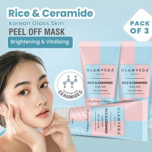 GLAMVEDA Korean Rice & Ceramide Glass Skin Peel off Mask For Instant Brightening Skin