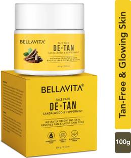 BELLAVITA Detan Face Pack for Instant Skin Brightening & Tan Removal, Women & Men