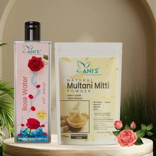 ANI'S Premium Quality Rose Water (Gulab Jal) With Multani For face & Skin/Eyes