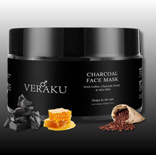 veraku Charcoal Face Mask with Charcoal, Helps to De-Tan (Wash Off)