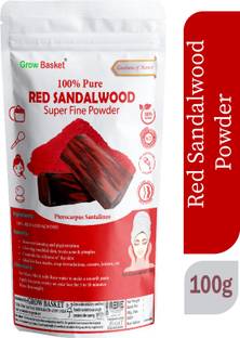 Grow Basket Red Sandalwood Powder Laal Raktha Chandan for Glowing Skin Puja Skin & Face Care