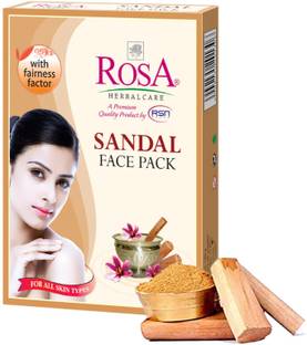 ROSA Sandal Face pack for Glowing, Calming & Tones up Skin I Pack of 4-Each