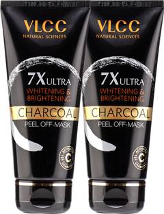 VLCC 7X Ultra Whitening & Brightening Charcoal Peel Off Mask (Pack of 2)