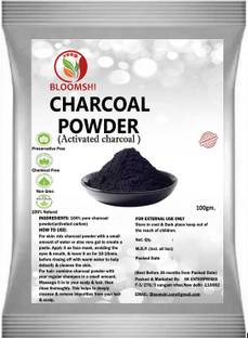 BLOOMSHI Natural Activated Charcoal Powder For Removes Dead Skin & Impurities Face Pack