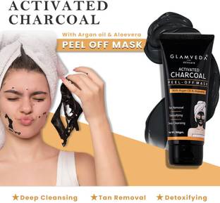 GLAMVEDA Activated Charcoal Peel Off Mask Enriched With Argan Oil and Aloe Vera