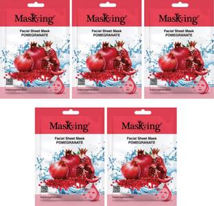 MasKing Beauty Facial Sheet Mask Pomegranate Pack Of 5