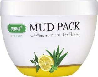 Sunny Herbals MUD PACK (With Aloevera, Neem, Tulsi & Lemon)