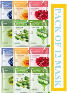 rorec Facial Face sheet mask skin care combo masks instant glow
