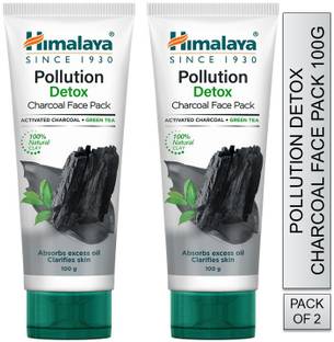 HIMALAYA Pollution Detox Charcoal Face Pack 100g (Pack of 2)