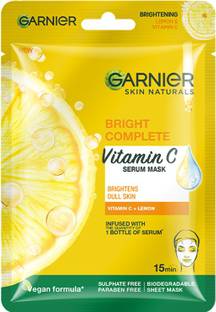 GARNIER Skin Naturals Bright Complete Vit C Face Serum Sheet Mask