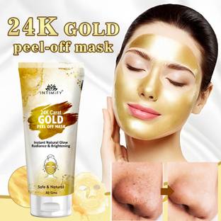 INTIMIFY Gold Peel Off Mask, With 24K Gold, Tan Removal, Excess Oil Control Face Mask