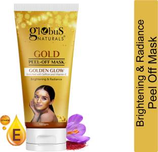 Globus Naturals Gold Peel Off Mask Enriched with Vitamin E, For Radiance & Glow