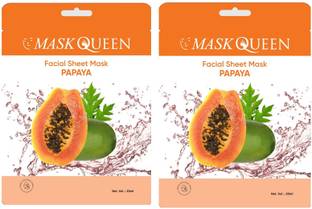 MASK QUEEN Beauty Facial Sheet Mask Papaya Pack Of 2