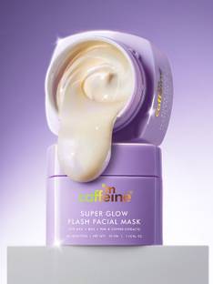 mCaffeine Super Glow Flash Facial 25% AHA+BHA+PHA Mask | Instant Brightening in 5 Mins