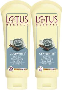 LOTUS HERBALS ClayWhite Black Clay Skin Whitening Face Pack