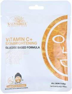 Velvetree Seaweed Algae Mask Vitamin C+ Skin Brigtning Glucose Based Formulla