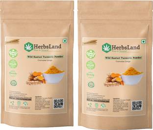 HerbsLand Amba Haldi Wild Kasturi Manjal Turmeric Powder