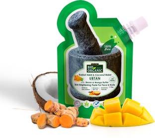 Indus Valley Kasturi Haldi & Coconut Malai Ubtan With Besan & Mango Butter, Skin Brightening