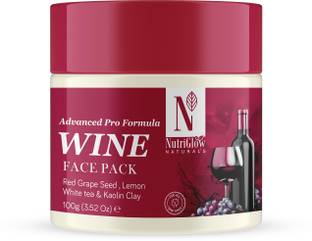 NutriGlow NATURAL'S Advanced Pro Formula Wine Face Pack for Glowing Skin with Kaolin Clay