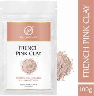 Nuerma Science French Pink Clay Powder | Face Pack for Detoxifying, Exfoliating, Hydrating
