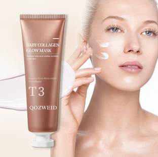 QOZWEID baby Collagen Mask Overnight Peel Off for Dullness Hydrolysed Glowing Glass Skin