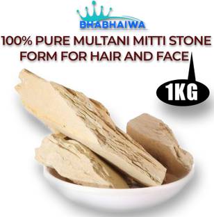 bhabhaiwa 100% Pure Rajasthani Multani Mitti Stone Form For Hair And Face