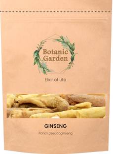 botanic garden Raw Panax Ginseng Herb | Ginseng Root Herb | Korean Ginseng Pure Herb - 100gram