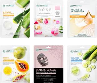 MIRABELLE COSMETICS KOREA Sensitive Skin Facial Sheet Mask ( Pack of 6 )