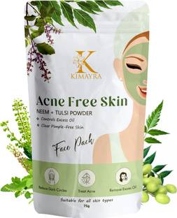 KIMAYRA Organic Neem+ Tulsi Face Pack Skincare Powder Gives Refreshing & Hydrating Glow