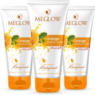 meglow Orange Peel & Rose Water Face Mask for Dull & Tired Skin-Brightens & Removes Tan