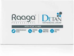 RAAGA PROFESSIONAL De-Tan Cream with and Milk (12g x 6 sachets)