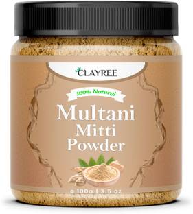 Clayree 100% Pure Multani Mitti Powder| Bentonite Clay | Great For Hair, Face, Skin