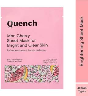 Quench Botanics Cherry Blossom Brightening Korean Sheet Mask| For Instant Glow