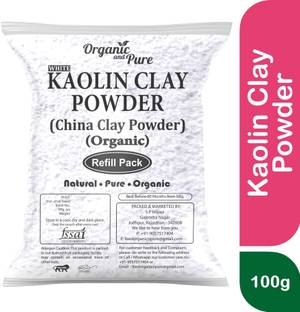 Organic and Pure Kaolin Powder Kaolin Clay Powder White Clay Powder for Face Mask Skin (Refiller)