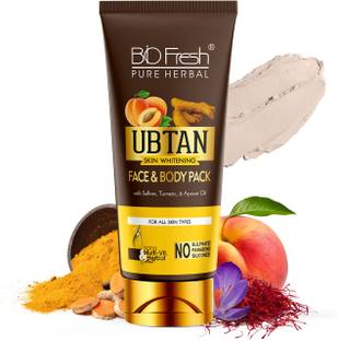 Biofresh Ubtan Face Pack Mask for Fairness, Tanning & Glowing Skin with Saffron, Turmeric & Apricot Oil