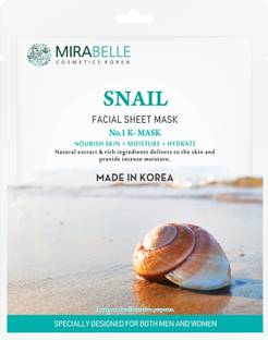 Mirabelle Snail Facial Sheet Mask for Revitalizing, fade Dark spots - Made In Korea