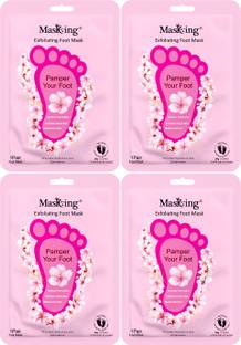 MasKing Hydrating, Moisturisation and Exfoliating Foot Mask for Smooth Foot - 4 Pair