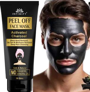 INTIMIFY Charcoal Peel Off Mask For Instant Glow, Anti Pollution, Blackhead Removal